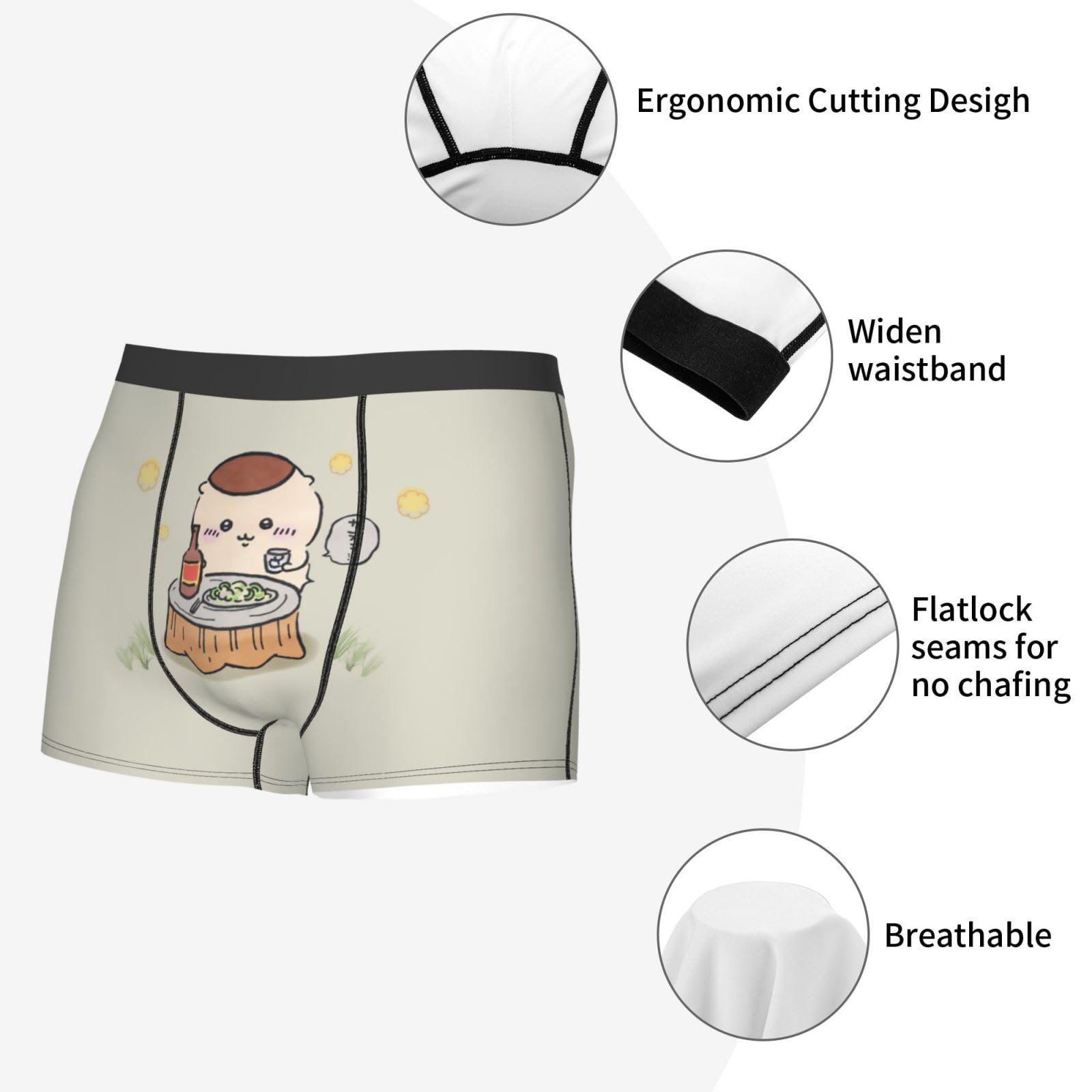 Amazon.co.jp: ちいかわ くりまんじゅう ボクサーパンツ メンズ